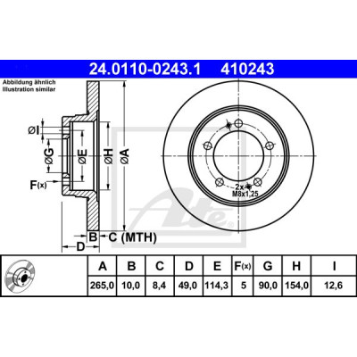 Kočioni disk ATE 24.0110-0243.1