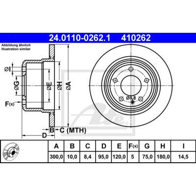 Kočioni disk ATE 24.0110-0262.1