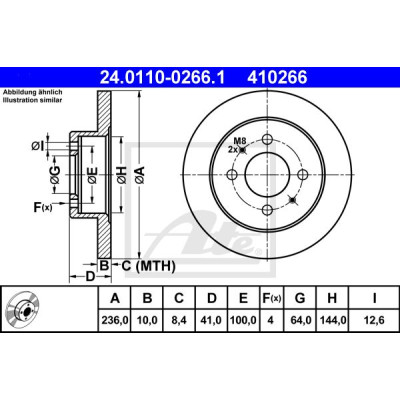 Kočioni disk ATE 24.0110-0266.1