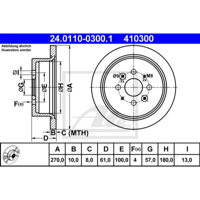 Kočioni disk ATE 24.0110-0300.1