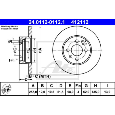 Kočioni disk ATE 24.0112-0112.1
