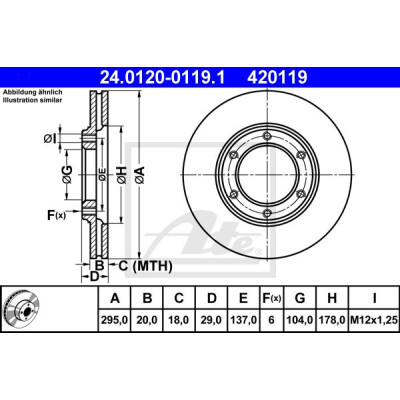 Kočioni disk ATE 24.0120-0119.1