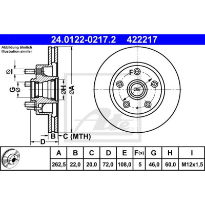 Kočioni disk ATE 24.0122-0217.2