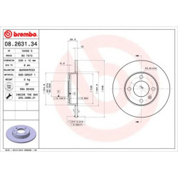 Kočioni disk BREMBO 08.2631.34