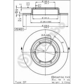 Kočioni disk BREMBO 08.3030.10