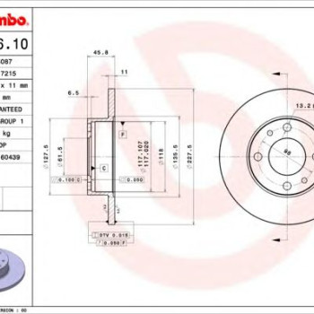 Kočioni disk BREMBO 08.3636.10