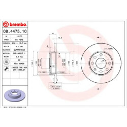Kočioni disk BREMBO 08.4475.10