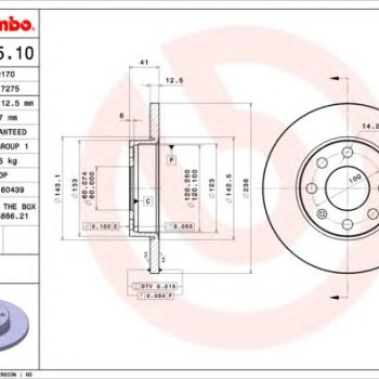 Kočioni disk BREMBO 08.4475.10