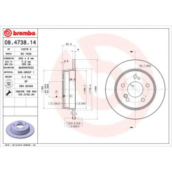 Kočioni disk BREMBO 08.4738.14