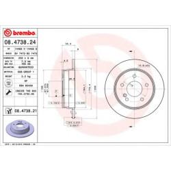 Kočioni disk BREMBO 08.4738.21
