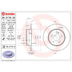 Kočioni disk BREMBO 08.5178.31