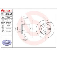 Kočioni disk BREMBO 08.5243.24