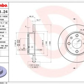 Kočioni disk BREMBO 08.5243.24