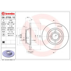 Kočioni disk BREMBO 08.5709.10