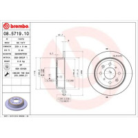 Kočioni disk BREMBO 08.5719.10