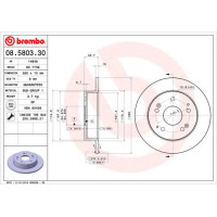 Kočioni disk BREMBO 08.5803.30