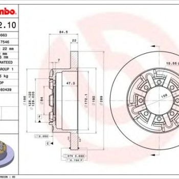 Kočioni disk BREMBO 08.5952.10