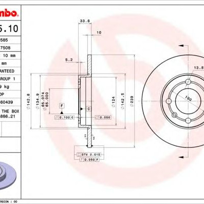 Kočioni disk BREMBO 08.6785.10