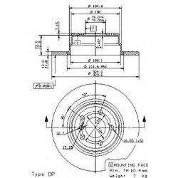 Kočioni disk BREMBO 08.7019.81