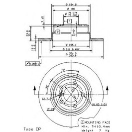 Kočioni disk BREMBO 08.7019.81