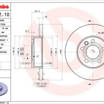 Kočioni disk BREMBO 08.7132.10