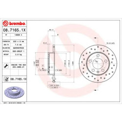 Kočioni disk BREMBO 08.7165.1X