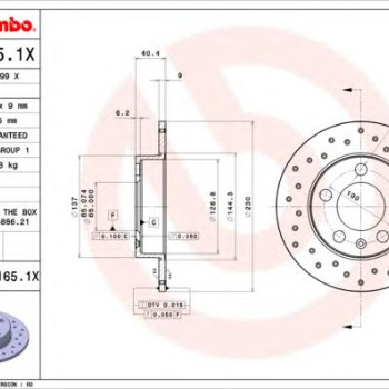 Kočioni disk BREMBO 08.7165.1X