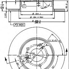 Kočioni disk BREMBO 08.7211.21