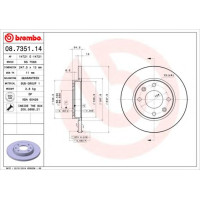 Kočioni disk BREMBO 08.7351.14