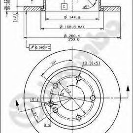 Kočioni disk BREMBO 08.7358.11