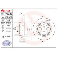 Kočioni disk BREMBO 08.7765.11