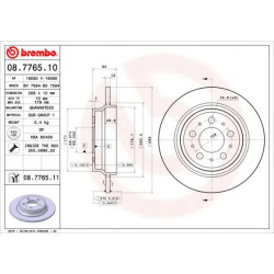 Kočioni disk BREMBO 08.7765.11