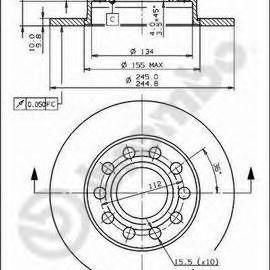 Kočioni disk BREMBO 08.9136.11
