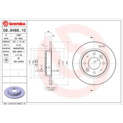 Kočioni disk BREMBO 08.9466.10