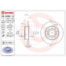 Kočioni disk BREMBO 08.9488.11