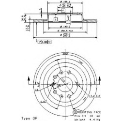 Kočioni disk BREMBO 08.9511.11