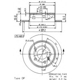 Kočioni disk BREMBO 08.9580.10