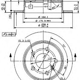 Kočioni disk BREMBO 08.9580.10