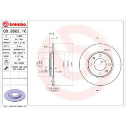 Kočioni disk BREMBO 08.9602.10