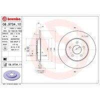 Kočioni disk BREMBO 08.9734.11