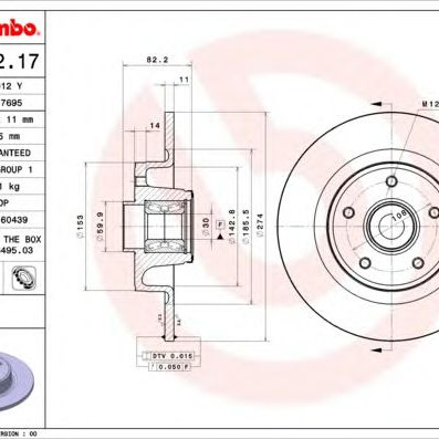 Kočioni disk BREMBO 08.9792.17