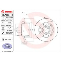Kočioni disk BREMBO 08.A202.11