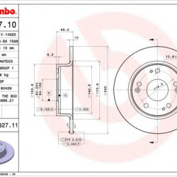 Kočioni disk BREMBO 08.A327.11