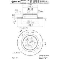 Kočioni disk BREMBO 08.A612.41