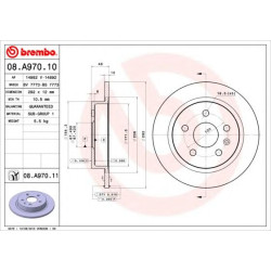 Kočioni disk BREMBO 08.A970.11