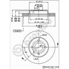 Kočioni disk BREMBO 09.3140.10