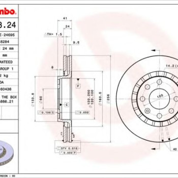 Kočioni disk BREMBO 09.5148.24