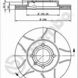 Kočioni disk BREMBO 09.5166.75