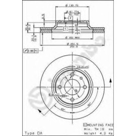 Kočioni disk BREMBO 09.5307.10
