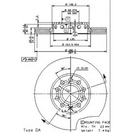 Kočioni disk BREMBO 09.5745.21